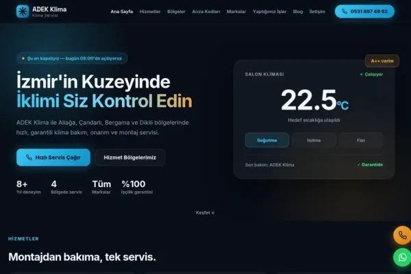 ADEK Klima — Aliağa Klima Servisi
